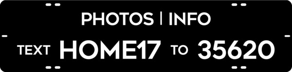 Text Photo and Info Sign Rider, 6h x 24w, Steel