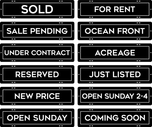 Message Sign Riders, 6h x 24w, .090 Poly