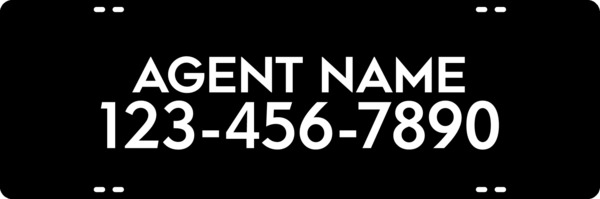 Agent Name Sign Rider, 8h x 24w, .090 Poly