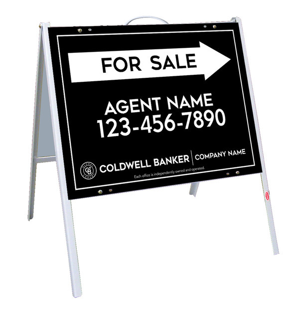 A-Frame and Agent For Sale Sign Panel Unit, 18h x 24w, .050 Poly