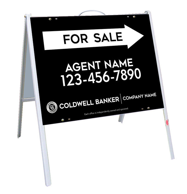 A-Frame and Agent For Sale Sign Panel Unit, 18h x 24w, .050 Poly