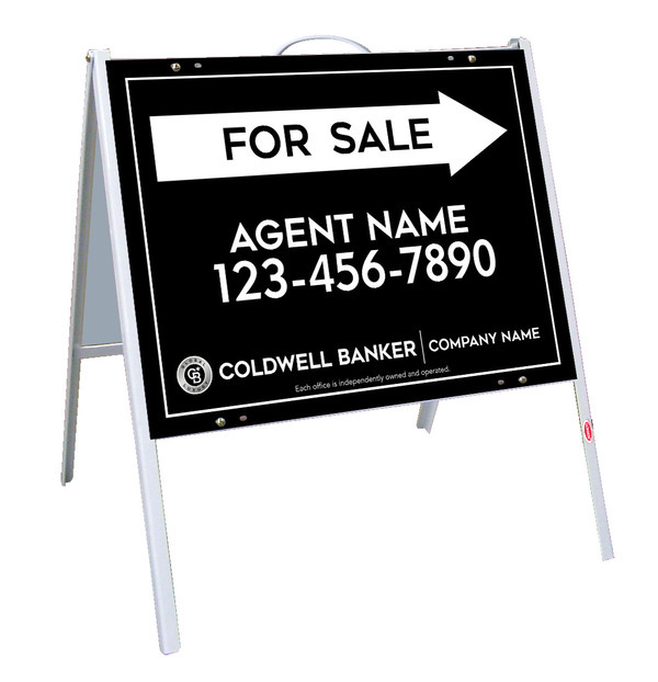 A-Frame and Agent For Sale Sign Panel Unit, 18h x 24w, .050 Poly