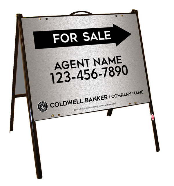 A-Frame and Agent For Sale Sign Panel Unit, 18h x 24w, .050 Poly