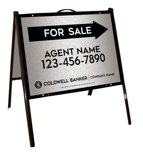A-Frame and Agent For Sale Sign Panel Unit, 18h x 24w, .050 Poly