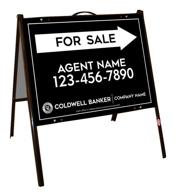 A-Frame and Agent For Sale Sign Panel Unit, 18h x 24w, .050 Poly