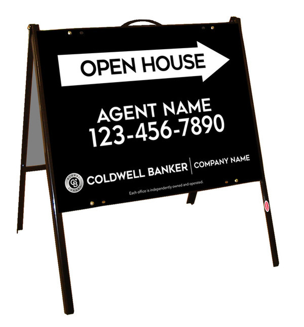 A-Frame and Agent Open House Sign Panel Unit, 18h x 24w, .050 Poly
