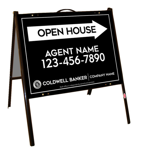 A-Frame and Agent Open House Sign Panel Unit, 18h x 24w, .050 Poly