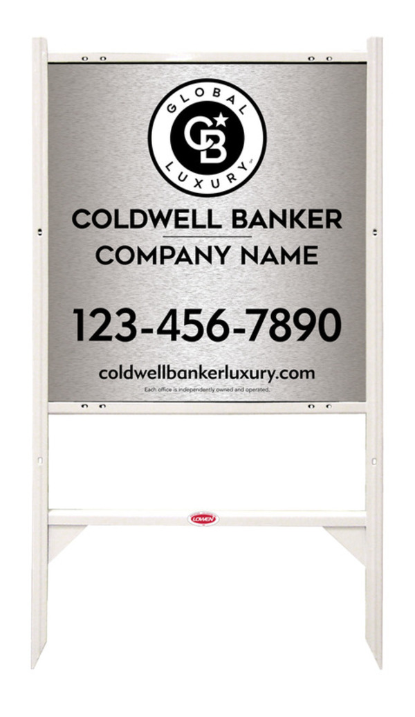 Angle Iron Frame and Office Sign Panel Unit, 25h x 24w, Brushed Aluminum Composite