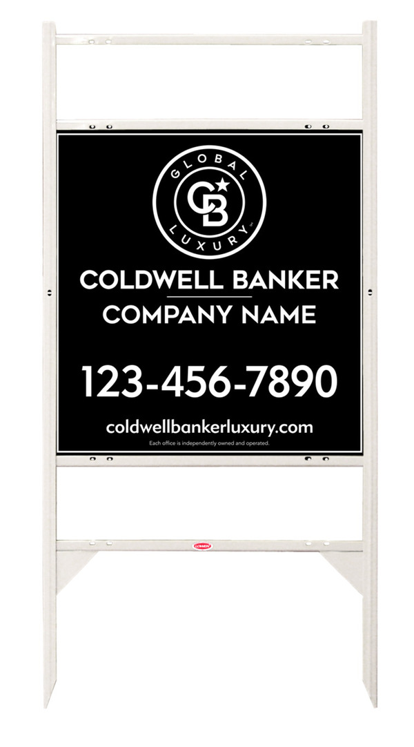 Angle Iron Frame w 2 Rider Inserts and Office Sign Panel Unit, 25h x 24w, 3MM Aluminum Composite