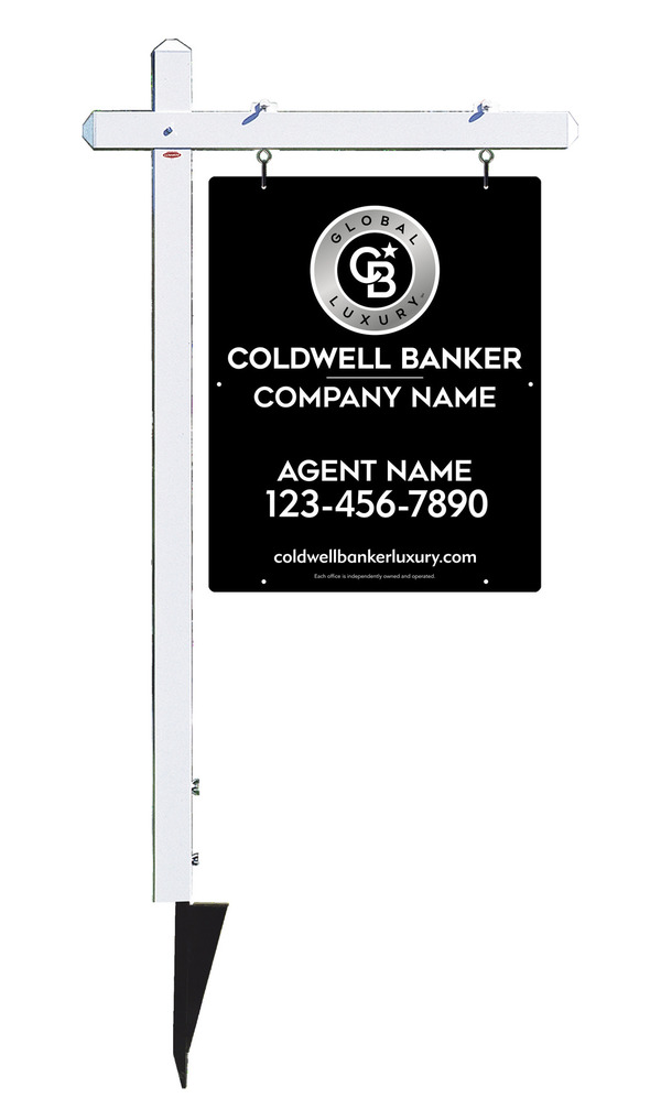 Sign Post and Agent Sign Panel Unit, 30h x 24w, .063 Aluminum