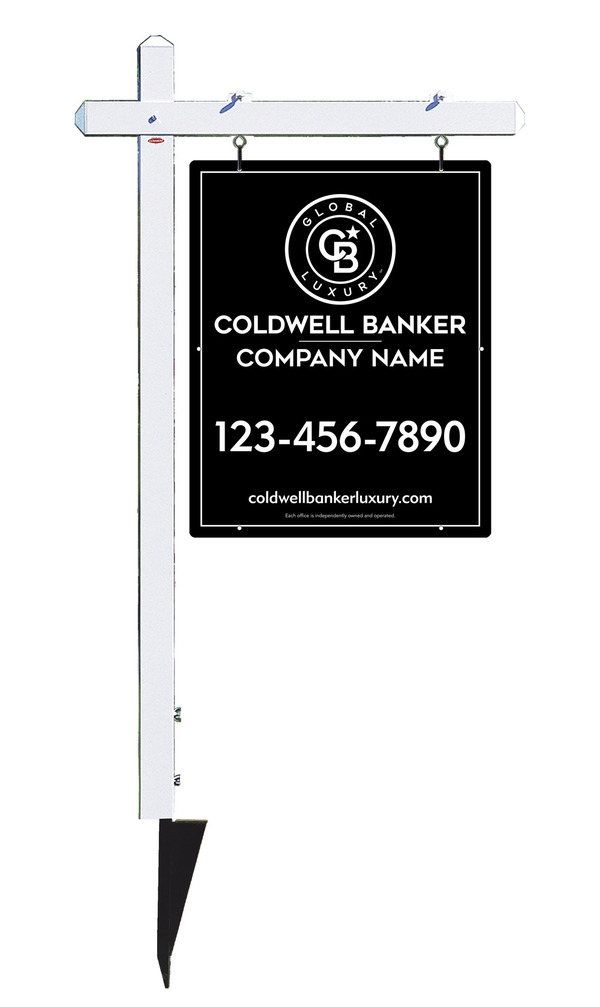 Sign Post and Office Sign Panel Unit, 30h x 24w, .063 Aluminum