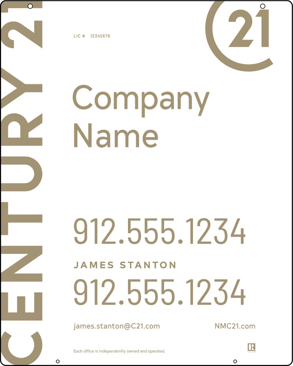 Reflective Hanging Sign Panel, 30h x 24w, 3mm Aluminum Composite