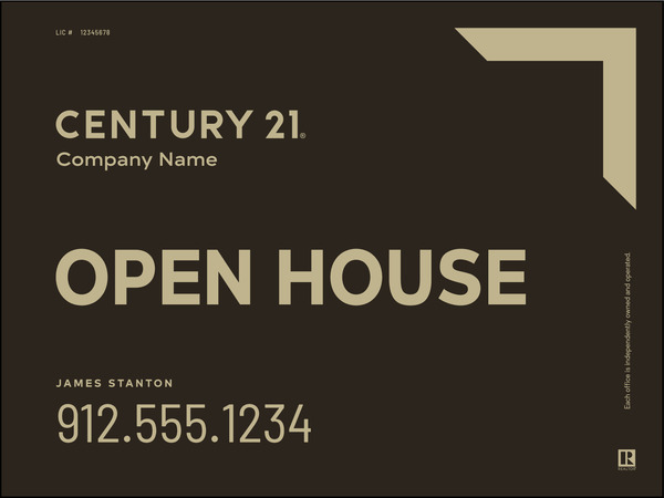 Directional OPEN HOUSE Sign Panel, Corrugated 4mm, 18h x 24w