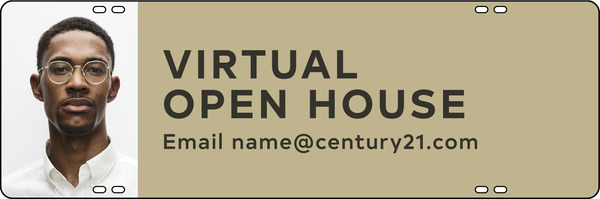 Steel Photo Virtual Open House Email Rider 8x24 - Century 21 | Lowen Sign