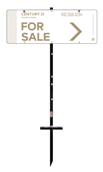 T-Stake and Directional Sign Panel Unit, 9h x 24w, steel