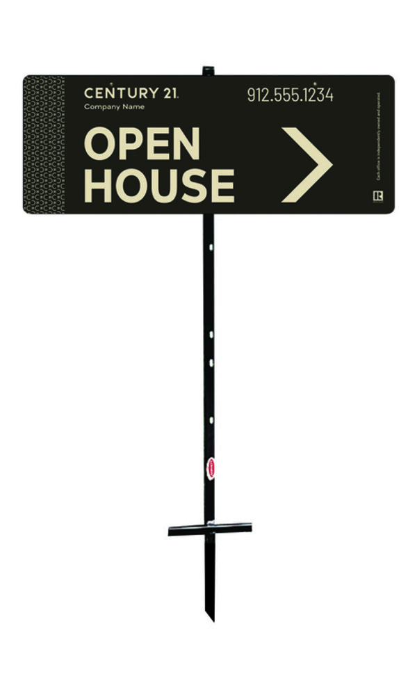 T-Stale Directional Open House Sign Panel Unit, 9h x 24w