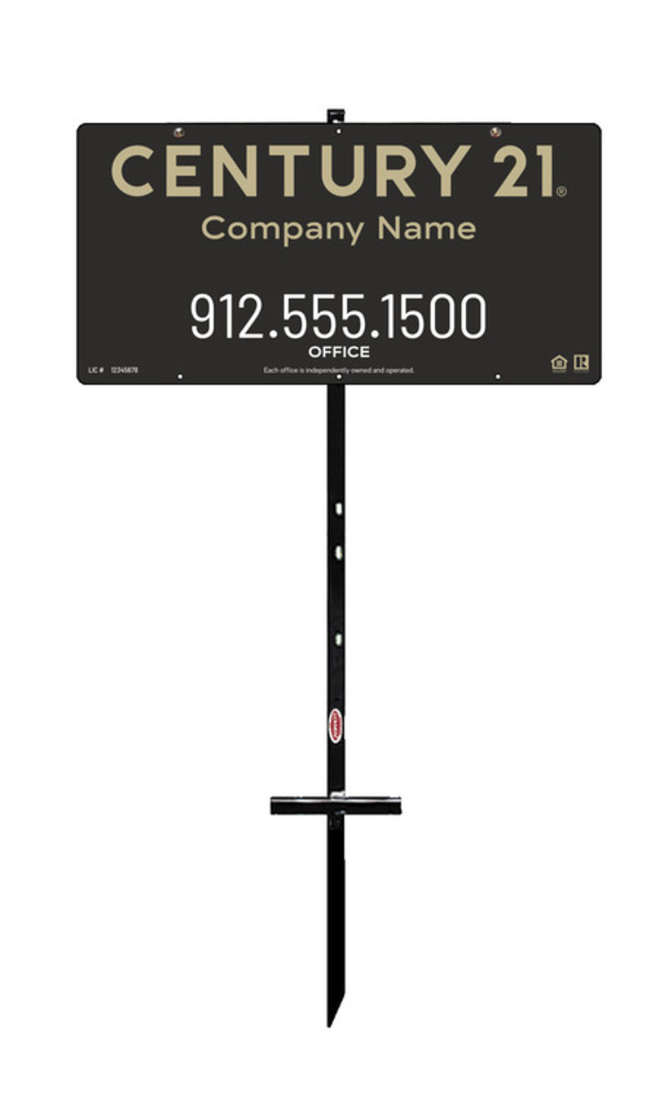 T-Stake Office Sign Panel Unit 12x24 - Century 21 | Lowen Sign