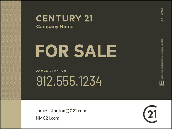 Directional FOR SALE Sign Panel, Corrugated 4mm, 18h x 24'w