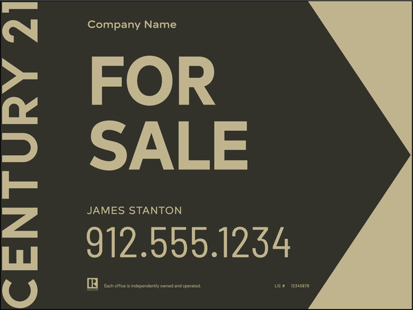 Directional FOR SALE Sign Panel, Corrugated 4mm, 18h x 24'w