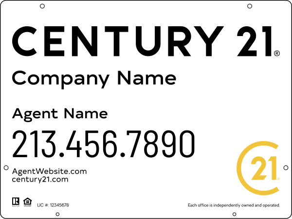 Steel Reflective Hanging Panel 18x24 - Century 21 | Lowen Sign