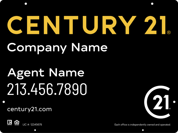 Steel Reflective Hanging Panel 18x24 - Century 21 | Lowen Sign