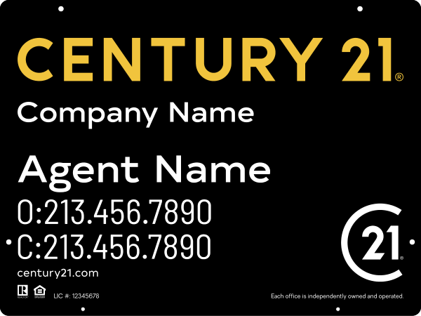 Steel Hanging Panel 18x24 DF - Century 21 | Lowen Sign