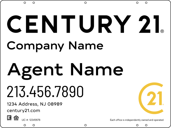 Steel Reflective Yard Panel 18x24 DF - Century 21 | Lowen Sign