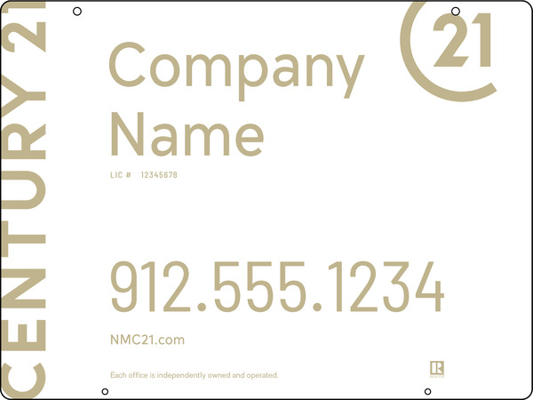 Reflective Hanging Sign Panel, 18h x 24w, 3mm Aluminum Composite