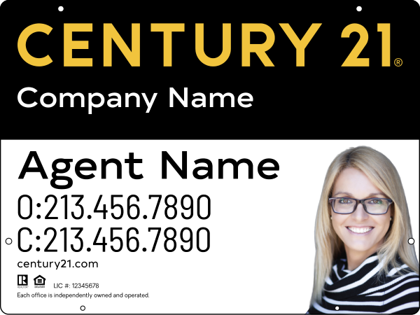 Steel Hanging Panel 18x24 DF - Century 21 | Lowen Sign