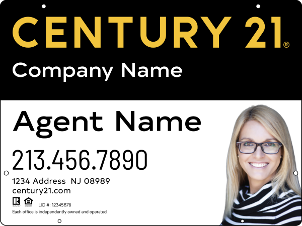 Steel Hanging Panel 18x24 DF - Century 21 | Lowen Sign