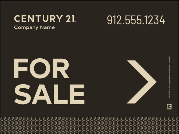 Directional FOR SALE Sign Panel, Corrugated 4mm, 18h x 24w