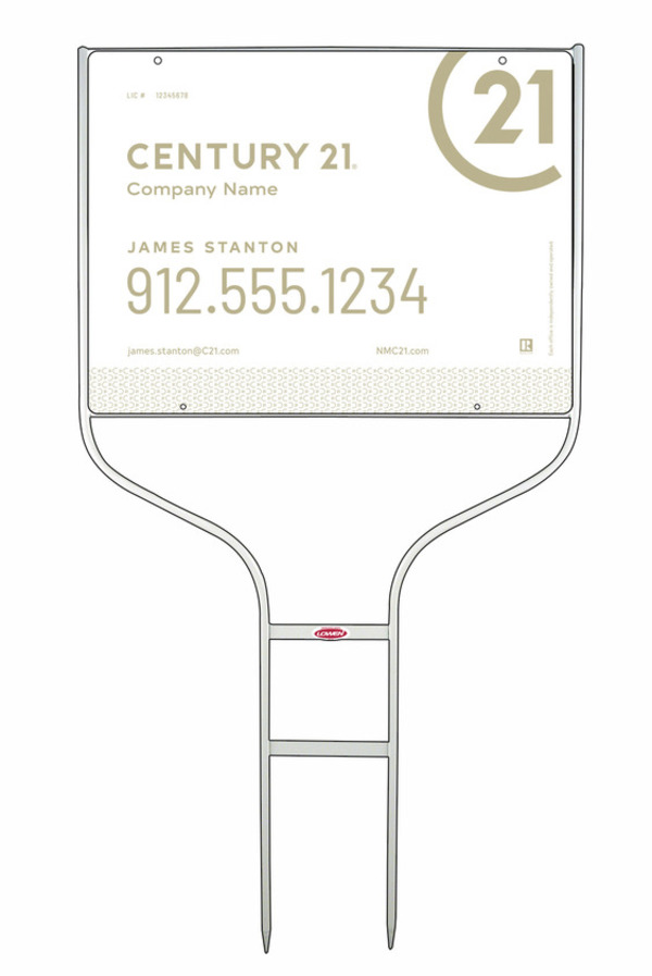 Round Rod Frame and Aluminum Sign Panel Unit, 18h x 24w