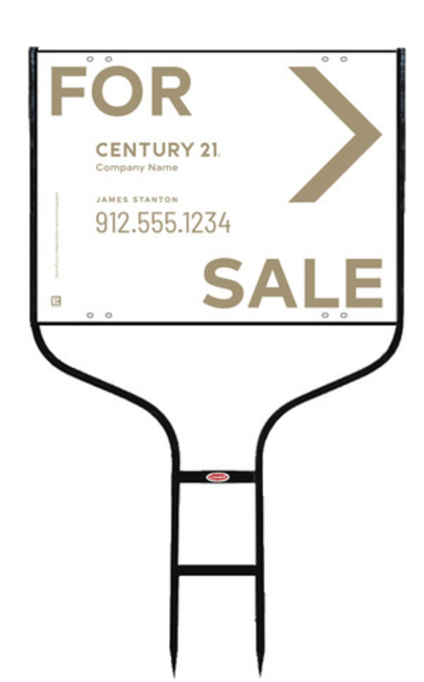 Round Rod Frame and Sign Panel Unit, 18h x 24w