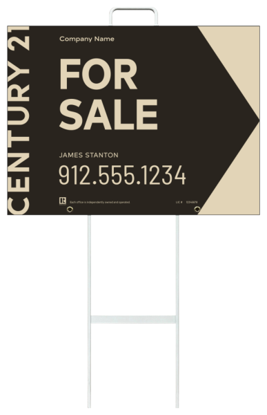 Grab and Go Agent For Sale Sign Panel Unit, 18h x 24w, 4mm Corrugated