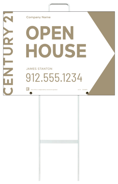 Grab and Go Agent Open House Sign Panel Unit, 18h x 24w, 4mm Corrugated