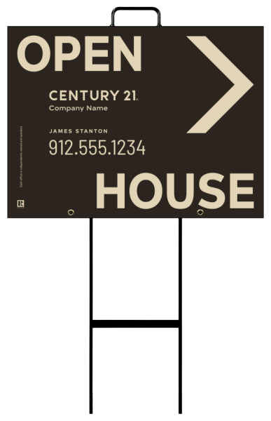 Grab and Go Agent Open House Sign Panel Unit, 18h x 24w, 4mm Corrugated