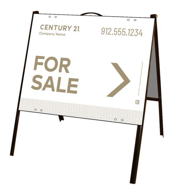 Poly A-Frame Unit For Sale 18x24 Gold Alternate - Century 21 | Lowen Sign