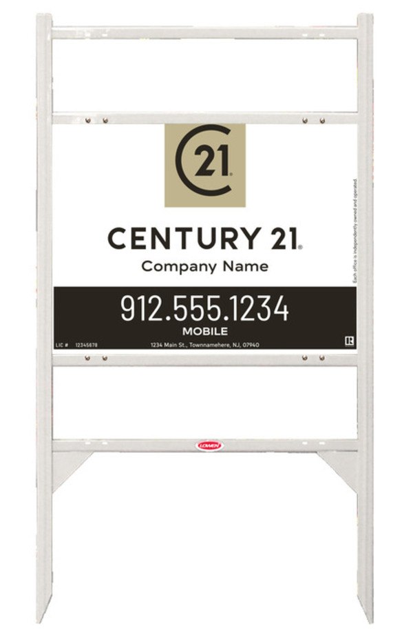 Angle Iron Frame with Two Rider Inserts and Office Sign Panel Unit, 18h x 24w