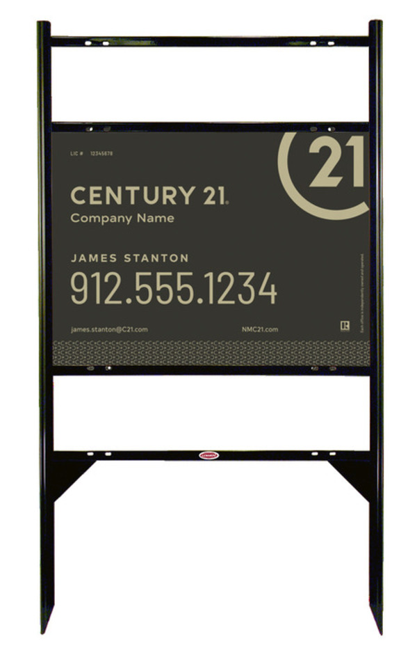 Angle Iron Frame with Two Rider Inserts and Sign Panel Unit, 18h x 24w