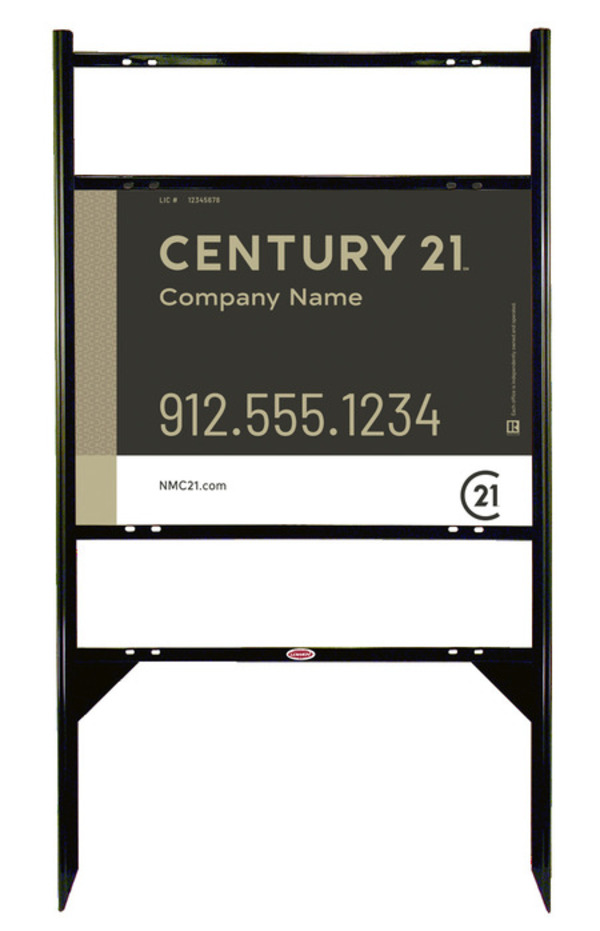 Angle Iron Frame with Two Rider Inserts and Sign Panel Unit, 18h x 24w