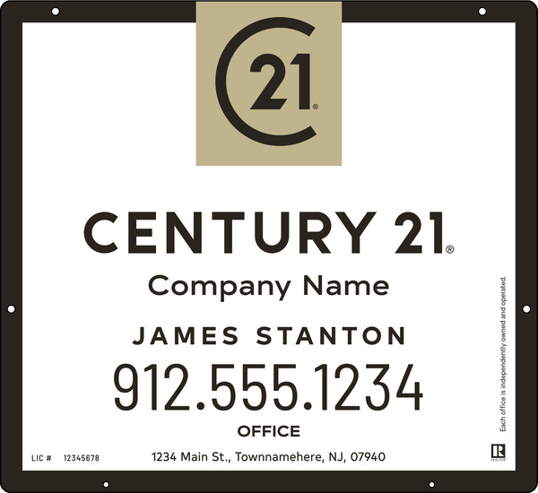 Hanging Agent Sign Panel, 22h x 24w, Steel