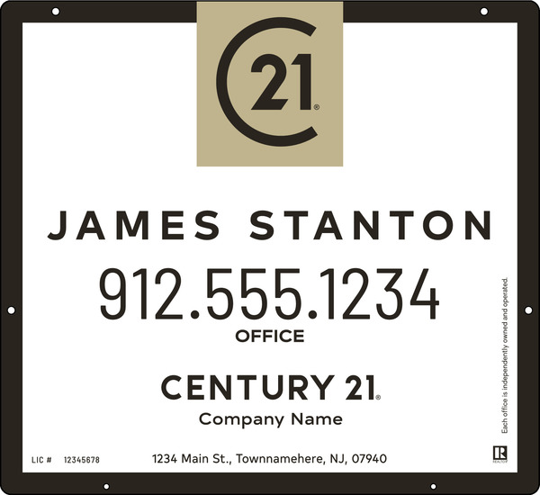 Hanging Agent Centric Sign Panel, 22h x 24w, Steel