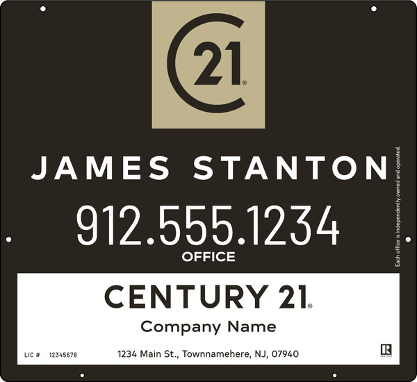 Hanging Agent Centric Sign Panel, 22h x 24w, 3mm Aluminum Composite