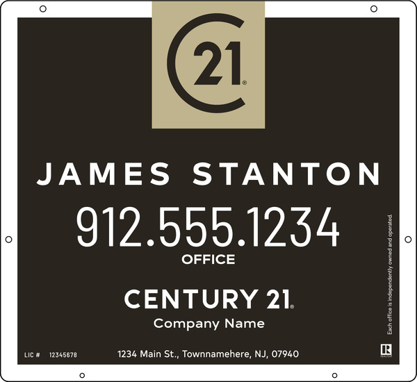 Hanging Agent Centric Sign Panel, 22h x 24w, 3mm Aluminum Composite