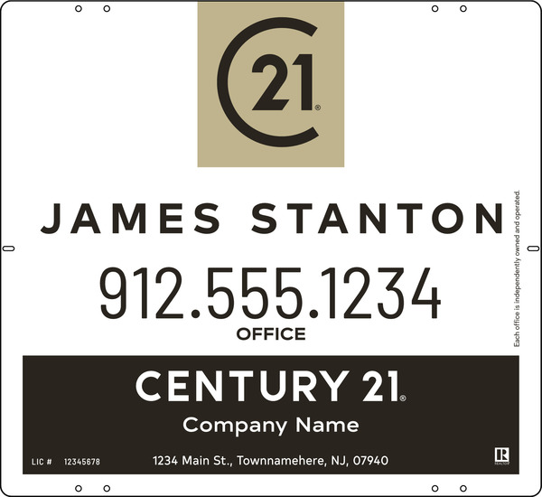 Agent Centric Sign Panel, 22h x 24w, 3mm Aluminum Composite