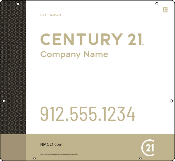 Steel Reflective Hanging Panel 22x24 - Century 21 | Lowen Sign