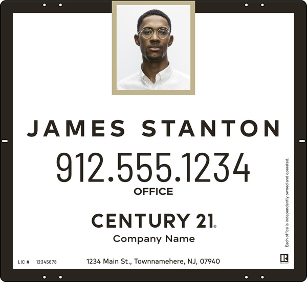 Agent Photo Centric Sign Panel, 22h x 24w, 3mm Aluminum Composite