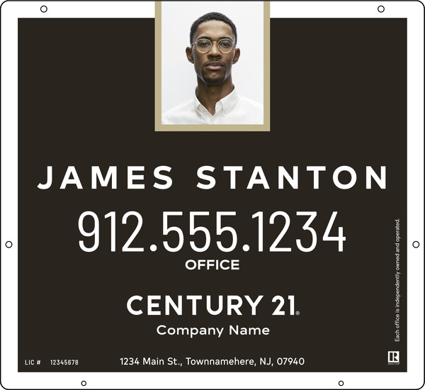 Hanging Agent Photo Centric Sign Panel, 22h x 24w, 3mm Aluminum Composite