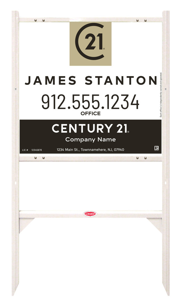 Angle Iron Frame and Agent Centric Sign Panel Unit, 22h x 24w