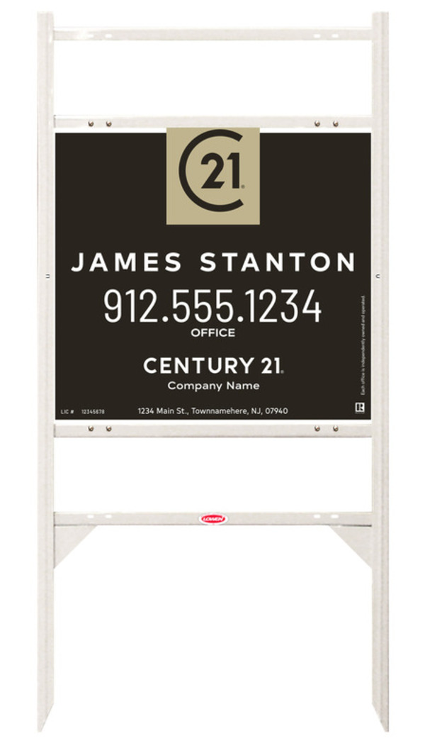 Thor Frame 22x24 Steel Agent Centric Executive White - Century 21 | Lowen Sign
